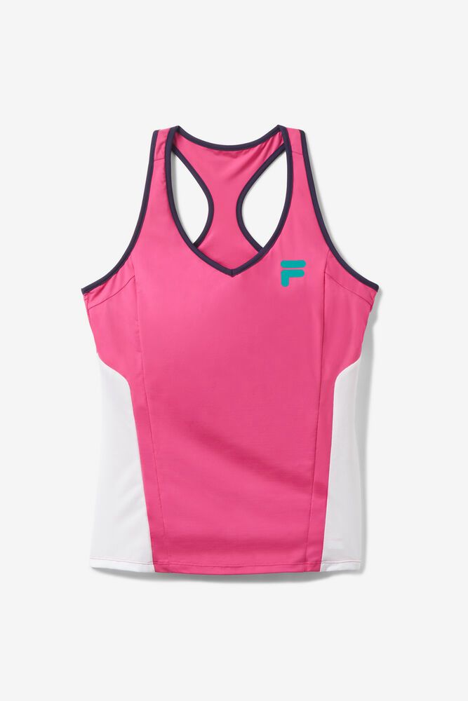 Fila Tank Top Womens White/Navy - Bevans Day Break Racer Back - Philippines 9023651-ZM
